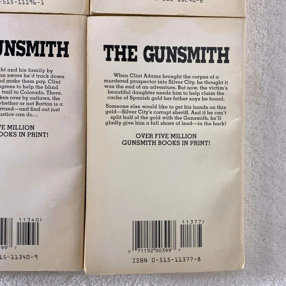 Vintage The Gunsmith All Action Western Romance Novel x4 - Picture 11 of 13